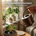 thumbnail image 4 of Metal Watering Can 1.3L. Modern Style Watering Pot with Handle and Long Spout,Brown, 4 of 10