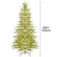 thumbnail image 2 of 5 Feet Artificial Christmas Tree Pre-Lit with 100 Warm White LED Lights - Realistic Green Branches,Easy 3-Section Assembly for Home/Office Holiday Decor,C, 2 of 11