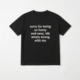 thumbnail image 2 of Women's Black Funny Graphic T Shirt, Casual Short Sleeve Crew Neck Cotton Blend Tee, Oversized Streetwear Summer Shirt, 2 of 7