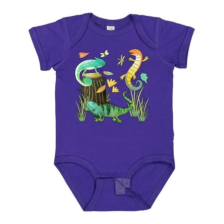

Inktastic Cute Lizards Hanging out Gift Baby Boy or Baby Girl Bodysuit