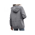 thumbnail image 5 of Women's Lightweight Hooded Raincoat Waterproof Packable Active Outdoor Rain Jacket(S-2XL), 5 of 7