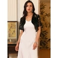 thumbnail image 2 of DARING DIVA Short Sleeve Lace Shrug 2XL Black, 2 of 6