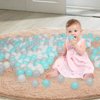 Pcmos 200pcs 2.2" Fun Soft Plastic Ocean Ball Swim Pit Toys Baby Kids Toys 3 Colors