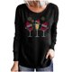 thumbnail image 2 of Pntutb Ladies Fashion Casual Christmas Print cuello redondo suelto manga larga top Pntutb Pntutb-3120, 2 of 6