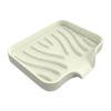Silicone Soap Dish with Drain, Self Draining Bar Soap Holder for Shower, Silicone Dish Soap Tray, Bathroom and Kitchen Sink Organizer, Beige