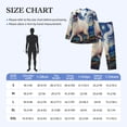 thumbnail image 4 of Susaid Vintage Starry Sky Puppy Print Men's Long Sleeve Pajama Set, Two-Piece Button-Down Loungewear PJs Set, Comfortable Sleepwear for Relaxation-Medium, 4 of 7