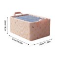 thumbnail image 5 of Caja de almacenamiento de ropa, armario bronceador, tela y lino, asa para cinturón, pantalones, edredones, caja de almacenamiento para ordenar, 5 of 5