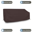 thumbnail image 2 of COVERS&ALL Outdoor Loveseat Sofa Cover, 12 Oz Waterproof UV & Weather Resistant Patio Furniture Bench Cover Outdoor Use with Air Vent & Drawstrings (78"W x 29"H x 38"D x 15"FH, Coffee), 2 of 7