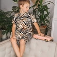 thumbnail image 4 of Balery Watercolor Zebra Conjunto de Pijama Infantil de Manga Corta con Estampado – Ropa de Dormir de Algodón Suave-Small, 4 of 6