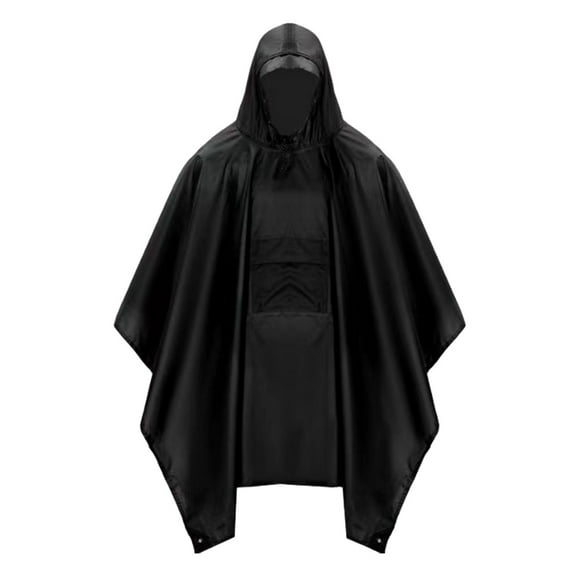 Cape-Style Raincoat Unisex Rain Poncho Raincoat Hooded For Adults Women With Pockets