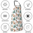 thumbnail image 5 of Honeii Winter Woodland Friends Print Waterproof Apron, Adjustable Kitchen Apron with Pockets,for Gardening, Dishwashing, Meat Processing, Car Washing, and Pet Grooming, 5 of 8