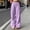 Purple, variant on WIZUTIZ Women's Solid Color Wide Leg Jogger Pants High Rise Elastic Drawstring Waist Side Pockets Long Length Casual Trousers Comfy Soft Stretchy Everyday