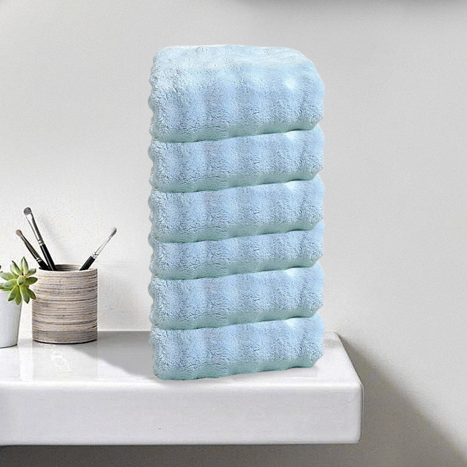 Summer Savings Clearance! Boovnll 6 Pack Hand Towels for Bathroom, 13x30" Super Soft & Absorbent Quick Dry Solid Color Towels, Thicken Microfiber Hand Towels for Hotel, Pool, Spa, Beach, Towels