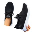 thumbnail image 3 of NOKIO Women 𝖫a𝖼e Up Sneakers Lightweight Knit Sport Shoes Breathable Gym Workout Shoes Comfortable Soft Sole Running Shoes for Hiking Jogging Training Wear, 3 of 9