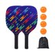 thumbnail image 4 of Juego de paletas de Pickleball profesional, 2 raquetas, 4 pelotas de Pickleball, bolsa de transporte, agarre cómodo, madera para equipo,, 4 of 9