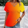 thumbnail image 6 of Raeneomay Oversized T Shirts for Women Fashion Solid Color Shor T-Sleeved V-Neck Loose Casual Tops, 6 of 6