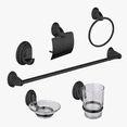 thumbnail image 1 of JUEGO DE ACCESORIOS DE BAÑO 6 PIEZAS MAXIMS 3100-6N ACABADO NEGRO MATE, 1 of 1