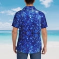 thumbnail image 6 of Balery Blurred Star Snow Christmas Print Men's Hawaiian Shirts Short Sleeve Beach Shirt Relaxed Fit Vacation Button Down Shirts-3X-Large, 6 of 9