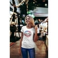 thumbnail image 2 of Happy Independence Day In Button T-Shirt Women -Image by Shutterstock, Female XX-Large, 2 of 4