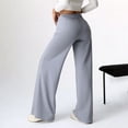 thumbnail image 5 of Women's Low Rise Wide Leg Trousers Solid Color Baggy Dress Pants Dressy Low Waisted Business Casual Work Loose Plain Going Out Pants Trendy Womens Pants 2026 Gray S, 5 of 7