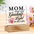 thumbnail image 3 of to Mom Gift for Mother’s Day Christmas Birthday Thanksgiving, Mother Sentimental Gifts Clear Desk Decorative Sign from Daughter Son, Mom Acrylic Plague 4x4 Inch, 3 of 5