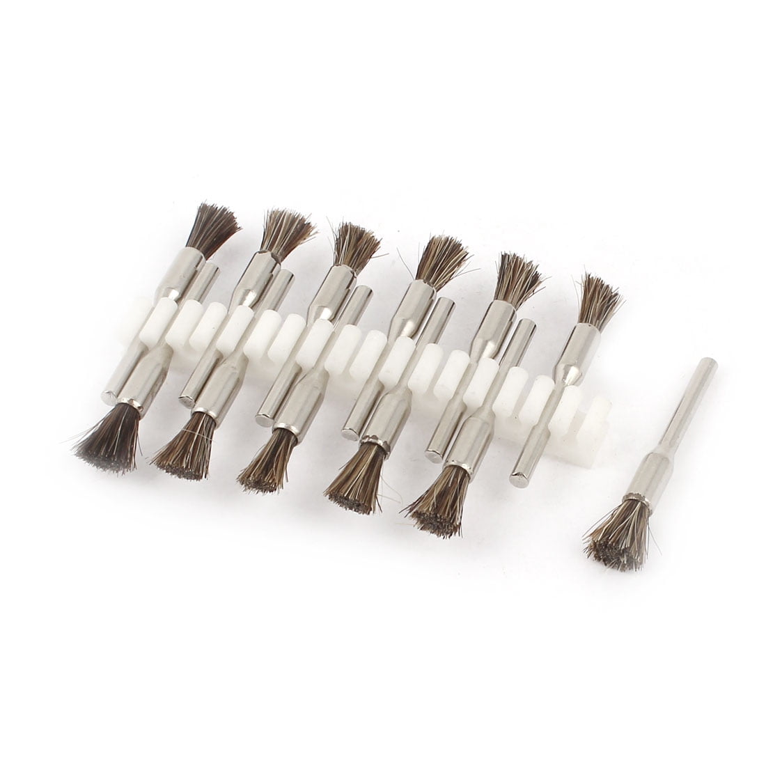 12 Pieces 3mm x 5mm Bristle Brush Brown for Rotary Tool