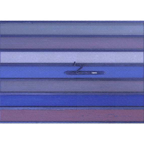 Ahgly Company Indoor Rectangle Patterned Light Slate Blue Area Rugs, 7' x 9'