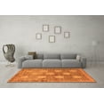 thumbnail image 3 of Ahgly Company Indoor Square Oriental Orange Modern Area Rugs, 5' Square, 3 of 4