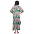 thumbnail image 3 of Moomaya Women Button Down Cotton Summer Maternity Kimono Sleeve Kaftan Dress, 3 of 5