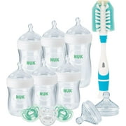 NUK Simply Natural Ant-Colic Baby Bottle Newborn Gift Set, Shatterproof, 9 fl oz, BPA Free