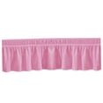 thumbnail image 4 of VERDANVERSE Bed Shirt Adjustable Elastic Bedskirt Ruffled Design Protection 1Set Pink Polyester, 4 of 8