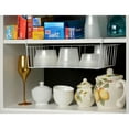 YBM Home White Under Shelf Wire Basket Storage Organizer for Kitchen