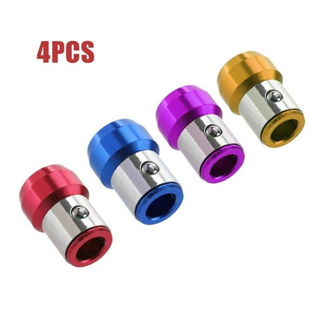 

4PCS 6.35mm Removable Magnetizer Ring Magnetic Steel Screwdriver Bit