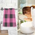 thumbnail image 7 of Pink Checkered Grid Pattern Cotton Face Towel Soft Hand Towel Absorbent Bathroom Towel for Kitchen Hotel, 7 of 7