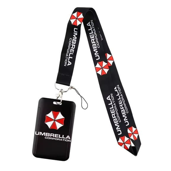 Resident Evil Themed Lanyard With ID Holder And Charm Keychain