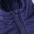 thumbnail image 5 of Otqutp Kids Boys Girls Long Sleeve Hooded with Pockets Solid Color Short Cotton Jacket Full Zip Outwear for Children 1-10 Years(Navy,5-6 Years), 5 of 8