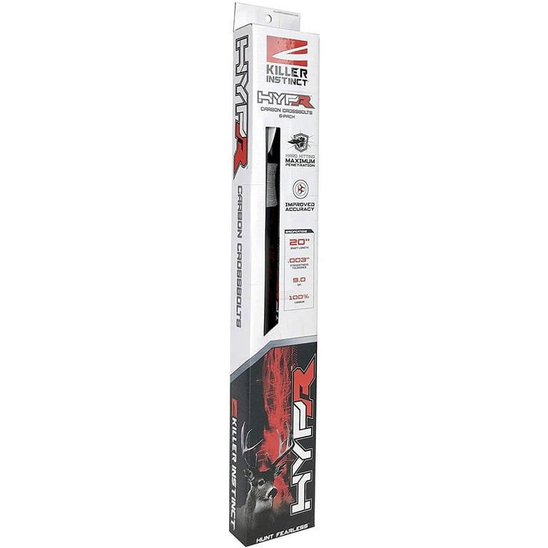Killer Instinct HYPR 20 Inch Carbon Crossbow Arrow Bolts