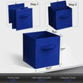 thumbnail image 3 of Sorbus 11 Inch Collapsible Fabric Storage Cubes, 12 Foldable Baskets for Organizing for Closet, Shelves, Clothes, Toys, Books, Bright Multi Color, 3 of 7