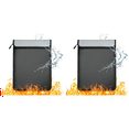thumbnail image 1 of 2X Sac Ignifuge pour Documents, Sac de Rangement pour Documents Imperméable avec 2 Poches, Sac Ignifuge pour Argent pour Argent,2Ensemble x Sac Ignifuge pour Documents, 1 of 6