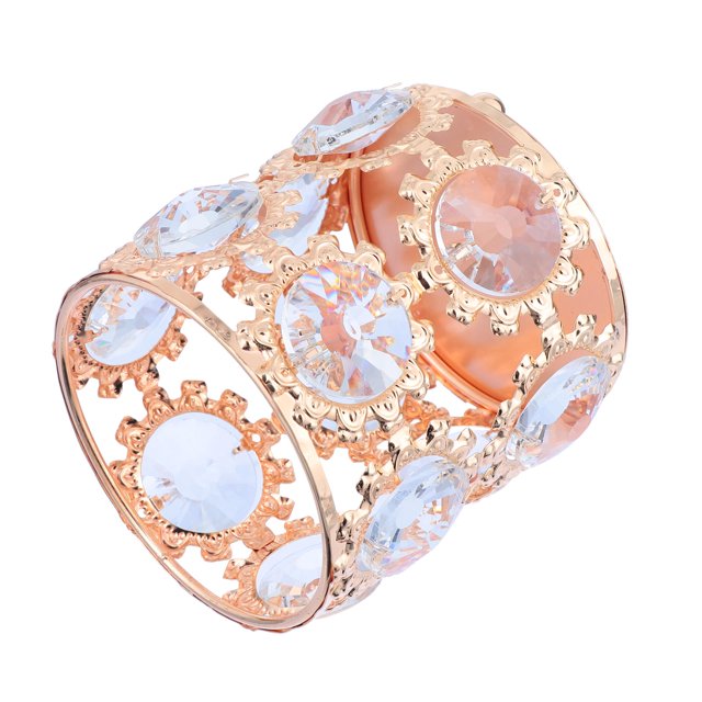 WRISTBIQUE Organizador Dorado Para Brochas Maquillaje Y Útiles De Escritorio Con Rhinestones