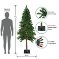 thumbnail image 2 of Northlight Pre-Lit Medium Alpine Artificial Christmas Tree - 7' - Multi Lights, 2 of 7