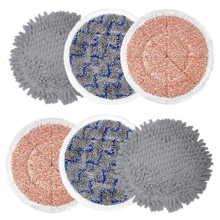 Vacushop Replacement Steam Mop Pads for Shark S7020 / S7000 S7001 Steam Mop, Reusable Steam & Scrub Cleaning Pads, Scrubbing and Sanitizing Rotating