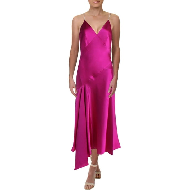 Jill Jill Stuart Jill Jill Stuart Womens Satin Rhinestone Slip Dress Walmart Com Walmart Com
