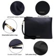 thumbnail image 3 of Bolso de mano de piel de cordero Doris&Jacky grande suave con correa Negro, 3 of 5