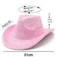 thumbnail image 2 of KelaJuan Women Winter Fedora Hat Classic Solid Color Plush Panama Hats Casual Jazz Dress Cap for Clothes Accessories, 2 of 6