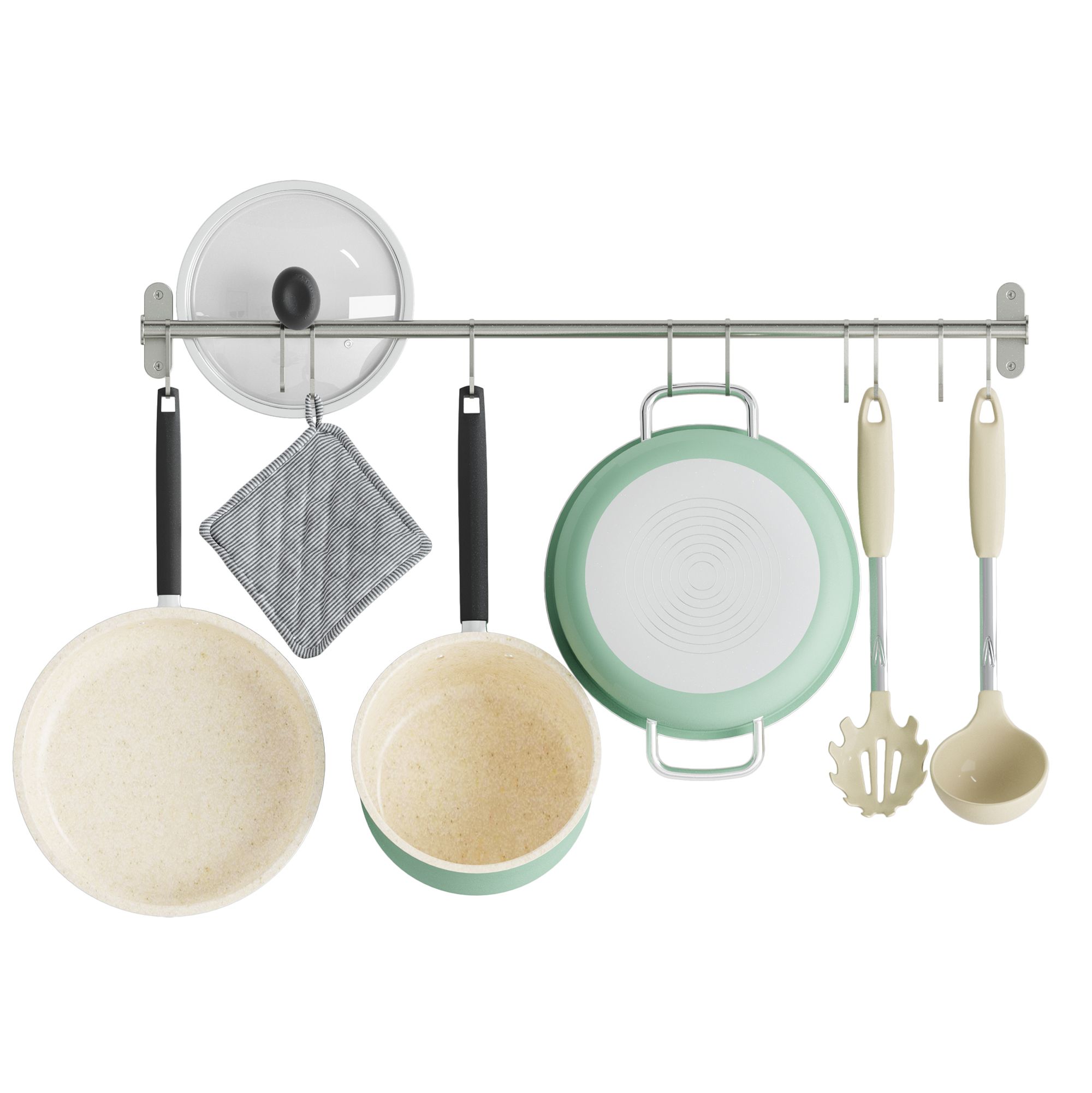 6Hook Under Mug Hanger, Cup Holder Storage Hook Kitchen