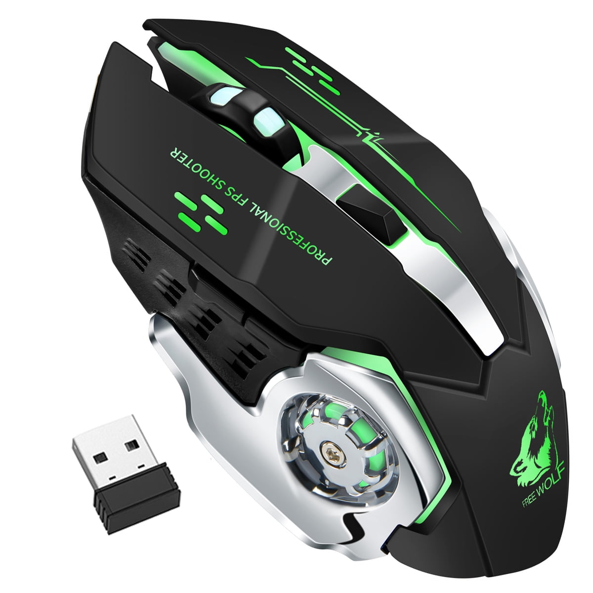 Doingart Wireless Mouse Gaming Ultralight 2.4G Cordless Mouse with 7