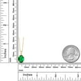 thumbnail image 6 of Gem Stone King 14K Yellow Gold Green Nano Emerald Pendant Necklace | 2.00 Cttw | Gemstone May Birthstone | Oval 10X8MM | Gold Necklace for Women | With 18 inch Gold Chain, 6 of 6