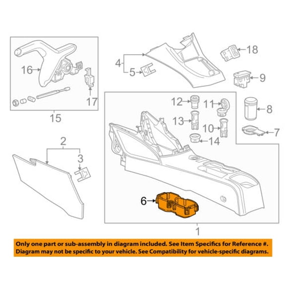 Chevrolet GM OEM 12-16 Sonic Center Console-Cup Holder 96886462