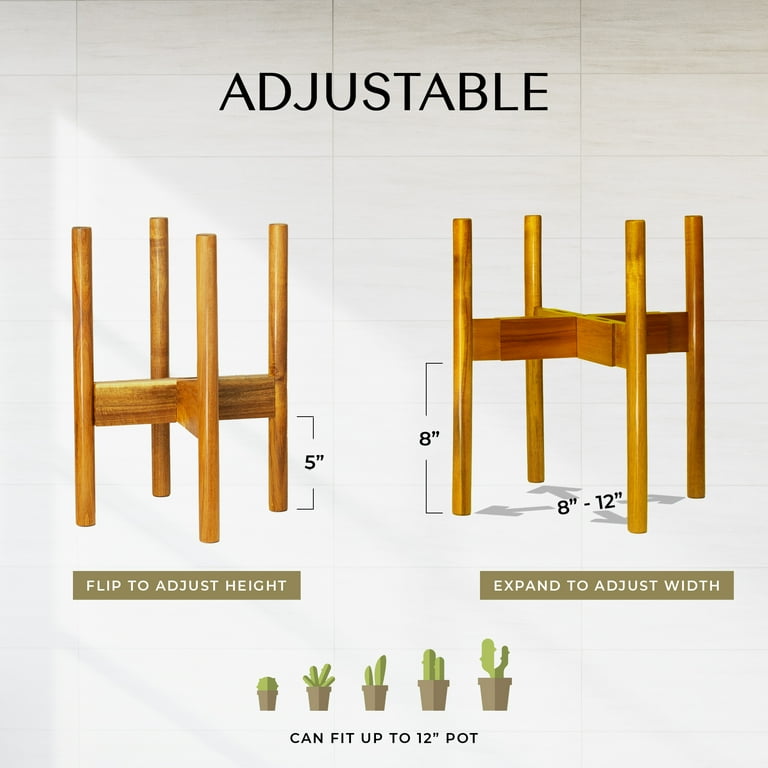 RainbleLand Indoor Plant Stand - Adjustable Tall Plant Stand - Indoor Planter Stand - Mid Century Modern Plant Stands Indoor RainbleLand Indoor Plant Stand - Adjustable Tall Plant Stand - Indoor Planter Stand - Mid Century Modern Plant Stands Indoor